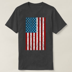 愛国的動揺してな米国国旗 Tシャツ