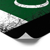 愛国的動揺してパキスタン国旗の男性女性キッズ ポスター (角)