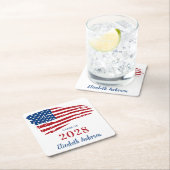 愛国的卒業USAアメリカ国旗軍隊 スクエアペーパーコースター (インサイチュ)