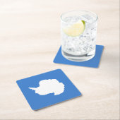 愛国的南極国旗 スクエアペーパーコースター (インサイチュ)