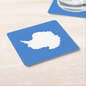 愛国的南極国旗 スクエアペーパーコースター (アングル)