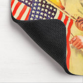 愛国的子供1940年代ヴィンテージイラストレーション マウスパッド (コーナー)