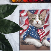 愛国的子猫:自由お祝い シーズンカード