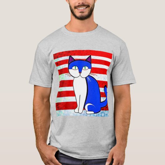 愛国的子猫 Tシャツ (正面)