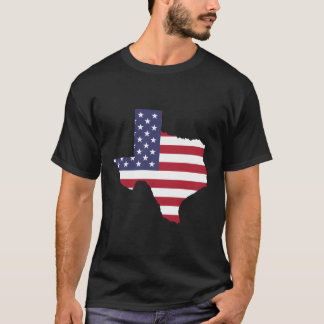 愛国的州テキサス州米国国旗 Tシャツ