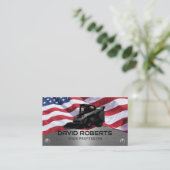 愛国的建築機器操作者金属 名刺 (スタンド正面)