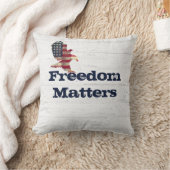 愛国的引用文とフラッグイーグル クッション (ブランケット)