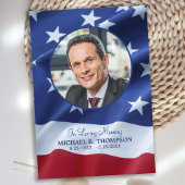 愛国的悔やみや弔慰記念写真退役軍人葬儀 サンキューカード