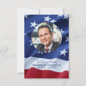 愛国的悔やみや弔慰記念写真退役軍人葬儀 サンキューカード (正面)