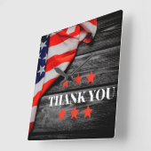 愛国的感謝   スクエア壁時計 (傾斜)