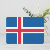 愛国的招待状とアイスランド国旗 招待状 (スタンド正面)