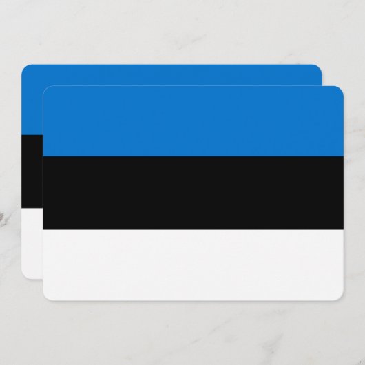 愛国的招待状とエストニア国旗 招待状 (正面/裏面)