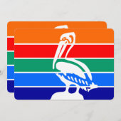 愛国的招待状とサンクトペテルブルク州旗 招待状 (正面/裏面)