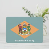 愛国的招待状とデラウェア州旗 招待状 (スタンド正面)