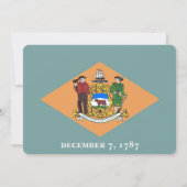 愛国的招待状とデラウェア州旗 招待状 (裏面)