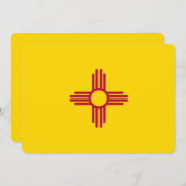 愛国的招待状とニューメキシコ州旗 招待状 (正面/裏面)