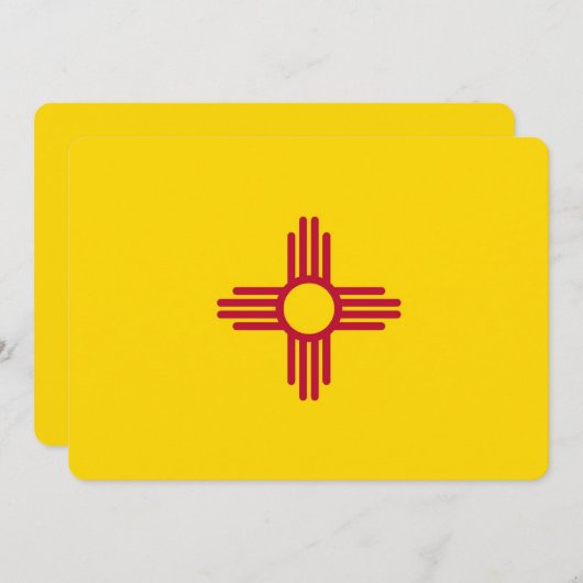 愛国的招待状とニューメキシコ州旗 招待状 (正面/裏面)