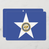 愛国的招待状とヒューストン国旗 招待状 (正面/裏面)