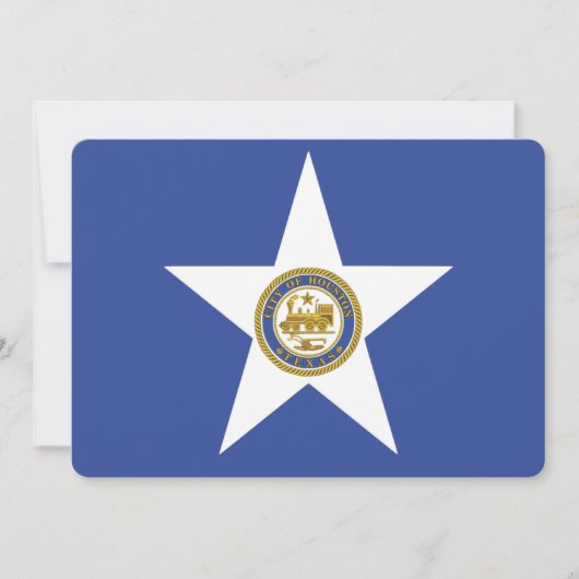 愛国的招待状とヒューストン国旗 招待状 (正面)