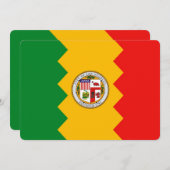 愛国的招待状とロサンゼルス国旗 招待状 (正面/裏面)