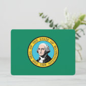 愛国的招待状とワシントン州旗 招待状 (スタンド正面)