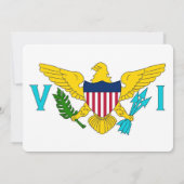 愛国的招待状とヴァージン諸島国旗 招待状 (裏面)