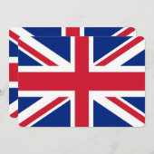 愛国的招待状と統一された王国国旗 招待状 (正面/裏面)