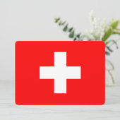 愛国的招待状スイス国旗 招待状 (スタンド正面)