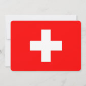 愛国的招待状スイス国旗 招待状 (裏面)