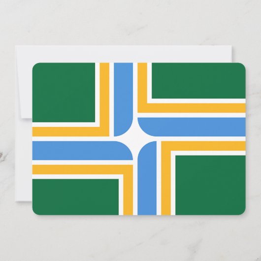 愛国的招待状ズポートランド州旗 招待状 (裏面)