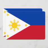 愛国的招待状フィリピン国旗 招待状 (正面/裏面)
