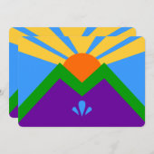 愛国的招待状マニトー州旗春 招待状 (正面/裏面)