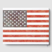 愛国的擦り切れたな米国国旗退役軍人メモリアル葬儀 ゲストブック (裏面)