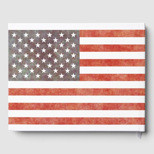 愛国的擦り切れたな米国国旗退役軍人メモリアル葬儀 ゲストブック (裏面)