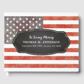 愛国的擦り切れたな米国国旗退役軍人メモリアル葬儀 ゲストブック (正面)