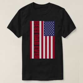 愛国的最高のパパ常アメリカ国旗 Tシャツ