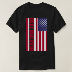 愛国的最高のパパ常アメリカ国旗 Tシャツ