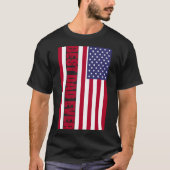 愛国的最高のパパ常アメリカ国旗 Tシャツ (正面)