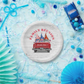 愛国的格言ヴィンテージレッドトラックファミリー懇親会 ペーパープレート (パーティー)