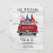 愛国的格言ヴィンテージレッドトラックファミリー懇親会 招待状 (正面/裏面)