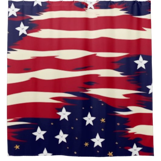 愛国的波 シャワーカーテン (正面)