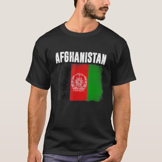 愛国的男性女性子供動揺してたちAfghanistan Fl Tシャツ (正面)