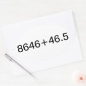 愛国的発言 楕円形シール (封筒)