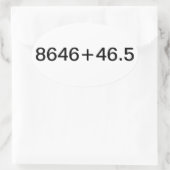 愛国的発言 楕円形シール (バッグ)