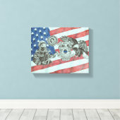 愛国的第一応答者 キャンバスプリント (インサイチュ (ウッドフロア))