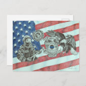 愛国的第一応答者 ポストカード (正面/裏面)