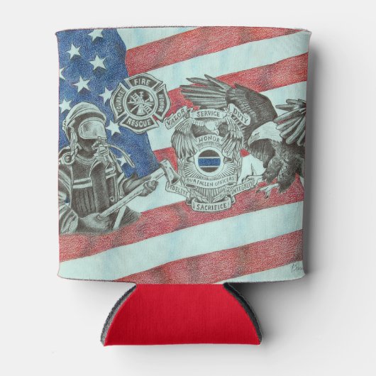 愛国的第一応答者 缶クーラー (正面)