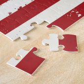 愛国的米国国旗 – 米国国旗赤白青 ジグソーパズル (側面)