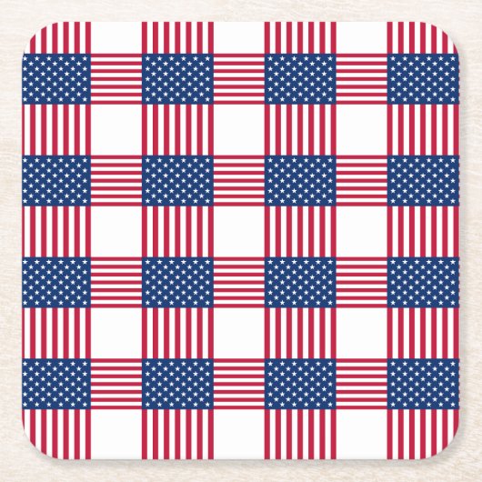愛国的紙ドリンクコースター スクエアペーパーコースター (正面)