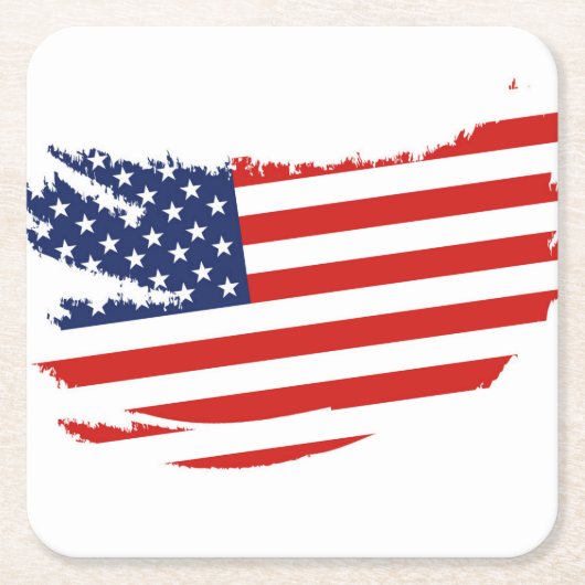 愛国的紙ドリンクコースター スクエアペーパーコースター (正面)
